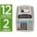 CALCULADORA LIDERPAPEL IMPRESORA PANTALLA PAPEL 58 MM 12 DIGITOS IMPRESION BICOLOR BLANCA 225X158X56 MM