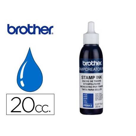 Tinta Brother Azul para sellos automaticos de 20 cc