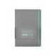 CUADERNO CON GOMILLA ANTARTIK NOTES TAPA DURA A5 HOJAS RAYAS GRIS Y TURQUESA 100 HOJAS 80 GR FSC