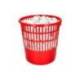 PAPELERA PLASTICO Q-CONNECT 15 LITROS COLOR ROJO 285X290 MM