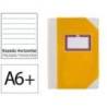 LIBRO CARTONE COSIDO FERNANDES FLECHA DIN A6+ RAYADO HORIZONTAL 50 HOJAS 100 GR AMARILLO