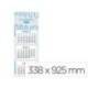 CALENDARIO PARED LIDERPAPEL 3 MESES VISTAS 2025 PLEGABLE 33X70 CM PAPEL 90 GR