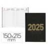 AGENDA ENCUADERNADA LIDERPAPEL DIETARIO 150 X 215 2025 DÍA PÁGINA COLOR NEGRO PAPEL 70 GR