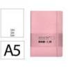 CUADERNO CON GOMILLA ANTARTIK NOTES TAPA BLANDA A5 HOJAS LISAS ROSA PASTEL 80 HOJAS 80 GR FSC
