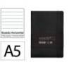 CUADERNO CON GOMILLA ANTARTIK NOTES TAPA BLANDA A5 HOJAS RAYAS NEGRO 80 HOJAS 80 GR FSC