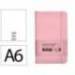 CUADERNO CON GOMILLA ANTARTIK NOTES TAPA DURA A6 HOJAS LISAS ROSA PASTEL 100 HOJAS 80 GR FSC