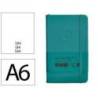 CUADERNO CON GOMILLA ANTARTIK NOTES TAPA DURA A6 HOJAS LISAS VERDE AGUAMARINA 100 HOJAS 80 GR FSC