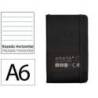 CUADERNO CON GOMILLA ANTARTIK NOTES TAPA DURA A6 HOJAS RAYAS NEGRO 100 HOJAS 80 GR FSC