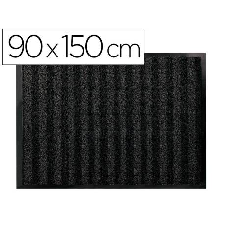 ALFOMBRA PARA SUELO Q-CONNECT PREMIUM PARA INTERIORES ANTIDESLIZANTE FIBRA POLIPROPILENO Y FIELTRO GRIS 90X150 CM