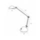 LAMPARA DE OFICINA ARCHIVO 2000 CON BRAZO DOBLE ARTICULADO REGULABLE EN ALTURA LED 3W COLOR PLATA