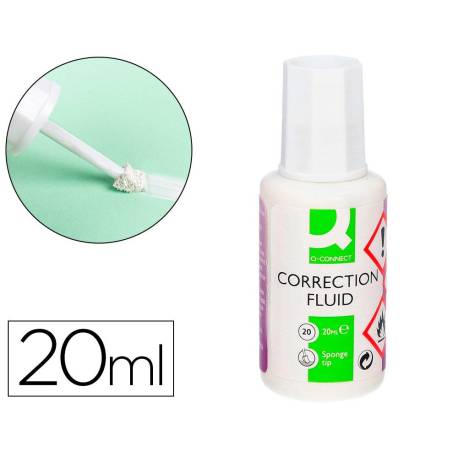 CORRECTOR Q-CONNECT FRASCO 20ML APLICADOR ESPUMA