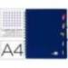 Cuaderno espiral liderpapel a4 micro executive tapa plastico 100h 80 gr cuadro 5mm 5 separadores con gomilla azul