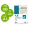 Papel verjurado liderpapel A4 120g/m2 blanco paquete de 100 hojas.