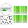 PILA Q-CONNECT ALCALINA AAA BLISTER CON 12 UNIDADES
