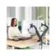 BRAZO PARA MONITOR LEITZ ERGO SPACESAVING DUAL GRIS OSCURO