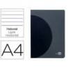 LIBRETA LIDERPAPEL 360 TAPA DE PLASTICO A4 48 HOJAS 90G/M2 HORIZONTAL CON DOBLE MARGEN TAPA NEGRA