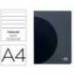 LIBRETA LIDERPAPEL 360 TAPA DE PLASTICO A4 48 HOJAS 90G/M2 HORIZONTAL CON DOBLE MARGEN TAPA NEGRA