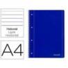 Bloc Din A4 espiral Microperforado Tapa azul Liderpapel 80 hojas