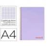 Bloc Liderpapel Din A4 wonder cuadrícula 4mm tapa polipropileno 90 gr 120 hojas color violeta