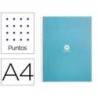 CUADERNO ESPIRAL LIDERPAPEL A4 MICRO ANTARTIK TAPA FORRADA80H 90 GR RAYADO PUNTOS 1 BANDA 4 TALADROS CELESTE