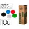 IMANES PARA SUJECION LIDERPAPEL ECOUSE PP RECICLADO PARA PIZARRA MAGNETICA 35 MM CAJA DE 10
