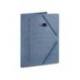 CARPETA LIDERPAPEL GOMAS FOLIO 3 SOLAPAS CARTON PINTADO AZUL 410 G/M2