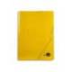 CARPETA LIDERPAPEL GOMAS FOLIO 3 SOLAPAS CARTON PLASTIFICADO COLOR AMARILLO