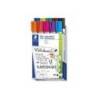 ROTULADOR STAEDTLER LUMOCOLOR 351 PARA PIZARRA BLANCA PUNTA REDONDA 2 MM RECARGABLE CAJA DE 10 UNIDADES COLORES