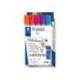 ROTULADOR STAEDTLER LUMOCOLOR 351 PARA PIZARRA BLANCA PUNTA REDONDA 2 MM RECARGABLE CAJA DE 10 UNIDADES COLORES