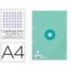 RECAMBIO LIDERPAPEL DIN A4 ANTARTIK 80 HOJAS 90G/M2 CUADRO 5 MM 4 TALADROS 1 BANDA MARCO COLOR MENTA