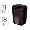 DESTRUCTORA DE DOCUMENTOS FELLOWES LX-70D CAPACIDAD 11H SEGURIDAD P4 DESTRUYE GRAPAS CLIPS Y TARJETA PAPELERA 18 L