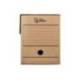 CAJA ARCHIVO DEFINITIVO LIDERPAPEL FOLIO DOBLE ANCHO CARTON RECICLADO 400G/M2 LOMO 200 MM KRAFT 367X200X251 MM