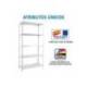 ESTANTERIA METALICA SIMONRACK ADVANTAGE MINI 5/400 COLOR BLANCO 5 ESTANTES 75 KG POR ESTANTE 180X80X40 CM