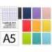 CUADERNO ESPIRAL LIDERPAPEL DIN A5 WITTY TAPA DURA 80H 90GR CUADRO 3MM CON MARGEN COLORES SURTIDOS