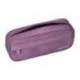 ESTUCHE PORTATODO LIDERPAPEL CLASSIC OVALADO 2 CREMALLERAS CON BOLSILLO DELANTERO 210X90MM MORADO EMPOLVADO