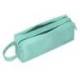 ESTUCHE PORTATODO LIDERPAPEL CLASSIC RECTANGULAR CON ASA 2 CREMALLERAS 210 X80MM VERDE MANZANA