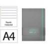 CUADERNO CON GOMILLA ANTARTIK NOTES TAPA DURA A4 HOJAS RAYAS GRIS Y TURQUESA 100 HOJAS 80 GR FSC