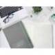 CUADERNO CON GOMILLA ANTARTIK NOTES TAPA DURA A4 HOJAS RAYAS GRIS Y TURQUESA 100 HOJAS 80 GR FSC