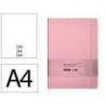 CUADERNO CON GOMILLA ANTARTIK NOTES TAPA DURA A4 HOJAS LISAS ROSA PASTEL 100 HOJAS 80 GR FSC