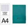 CUADERNO CON GOMILLA ANTARTIK NOTES TAPA DURA A4 HOJAS CUADRICULA VERDE AGUAMARINA 100 HOJAS 80 GR