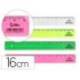 REGLA LIDERPAPEL PLASTICO 16 CM CUBILETE CON 100 UNIDADES COLORES SURTIDOS
