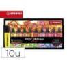 ROTULADOR STABILO BOSS FLUORESCENTE 70 ARTY LINE COLORES CALIDOS ESTUCHE CARTON DE 10 UNIDADES COLORES