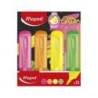 ROTULADOR MAPED FLUORESCENTE GLITTER BLISTER DE 12 UNIDADES COLORES SURTIDOS