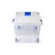CONTENEDOR PLASTICO PLASTICFORTE N 7 TRANSPARENTE CON TAPA 61L 73X41X32 CM