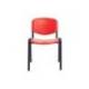 SILLA ROCADA CONFIDENTE ESTRUCTURA METALICA RESPALDO Y ASIENTO EN POLIMERO COLOR ROJO