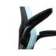 SILLA Q-CONNECT OFICINA ALBA MALLA BASE METALICA ALT MAX 1110 ANC 610 PROF 580 RUEDAS PREMIUM COLOR NEGRO AZUL