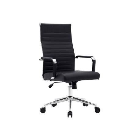 SILLA Q-CONNECT DIRECCION BOSA SIMIL PIEL BASE METALICA ALT MAX 1130 ANC 550 PROF 630 MM RUEDAS PREMIUM COLOR NEGRO