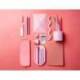 ESTUCHE PORTATODO ANTARTIK PRISMA SILICONA SOFT RECTANGULAR 185X50X75 MM ROSA CHICLE