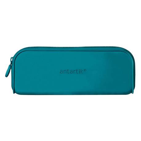 ESTUCHE PORTATODO ANTARTIK PRISMA SILICONA SOFT RECTANGULAR 185X50X75 MM AZUL TURQUESA