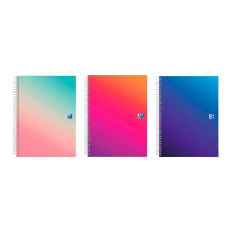 CUADERNO ESPIRAL OXFORD EUROPEANBOOK 5 TAPA EXTRADURA DIN A4+ 120 HOJAS HORIZONTAL KANGOO GRADIENT